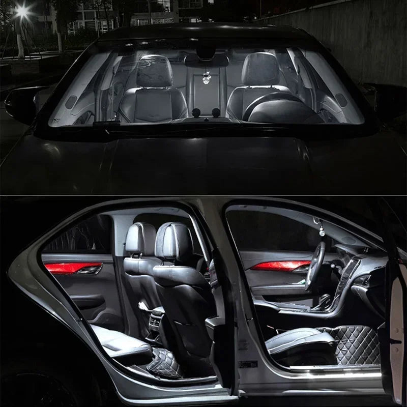 12Pcs Car Interior LED Bulb Light Kit for Citroen Spacetourer 2016 2017 2018 2019 2020 2021 2022 Dome Trunk Reading Lamp