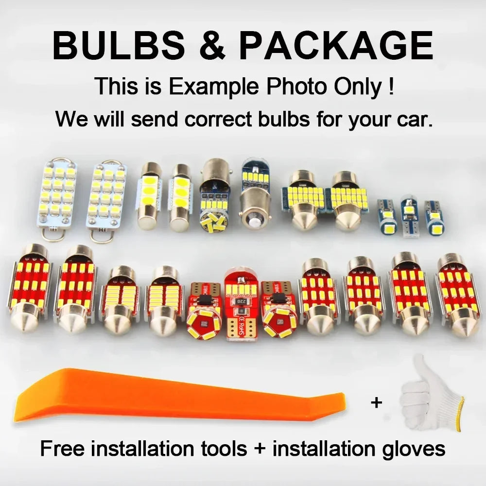 12Pcs Car Interior LED Bulb Light Kit for Citroen Spacetourer 2016 2017 2018 2019 2020 2021 2022 Dome Trunk Reading Lamp
