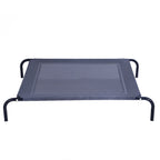 Lit Pour Chien Surélevé Capacité 40Kg Avec Cadre En Fer De Haute Qualité Et Toile En Textilène, 110X80X18Cm, Gris