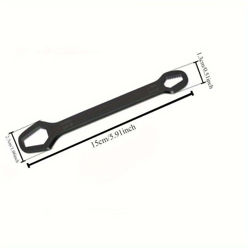 Clé à Molette Double Tête Universelle – Auto-Serrant 3-17mm, Cliquet Ajustable