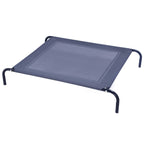 Lit Pour Chien Surélevé Capacité 40Kg Avec Cadre En Fer De Haute Qualité Et Toile En Textilène, 110X80X18Cm, Gris