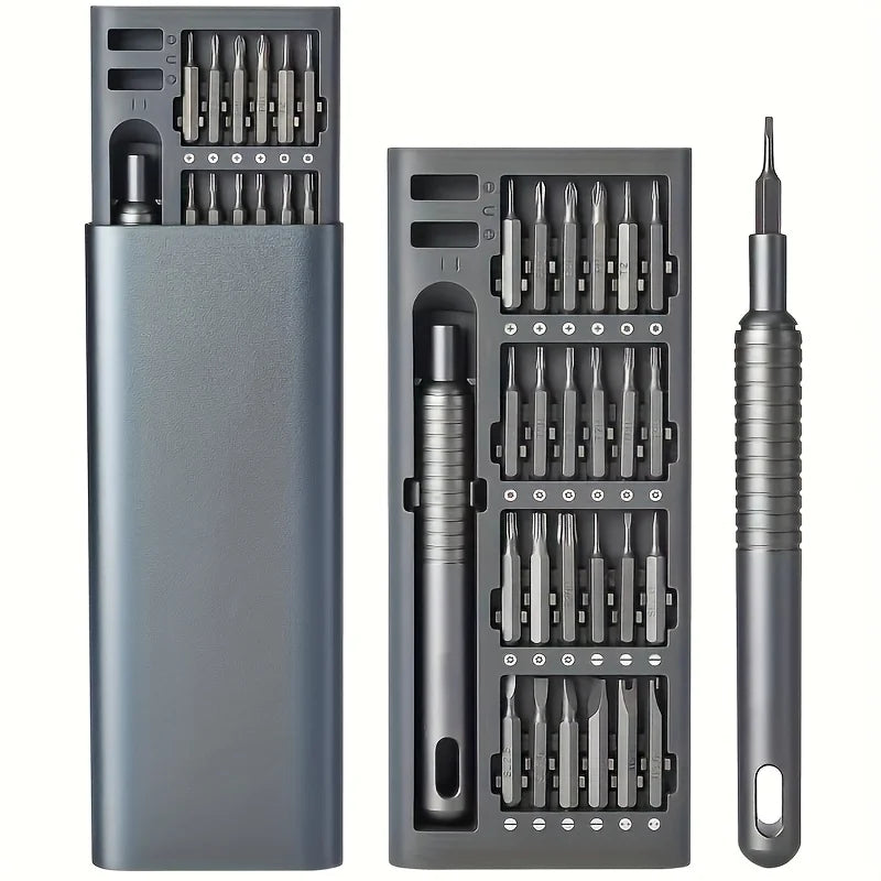 Kit 25-en-1 Mini Tournevis – Têtes Plates & Cruciformes pour Électronique