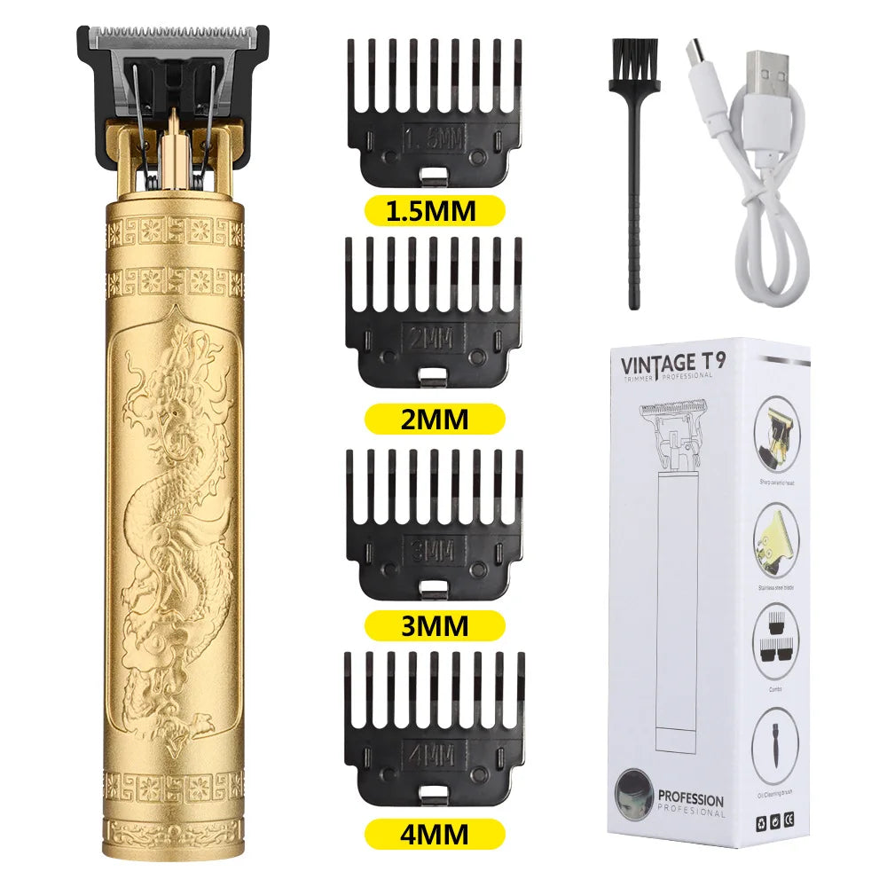 Tondeuse Homme Professionnelle T9 Rétro – Rasoir Électrique Barber, Zones Sensibles