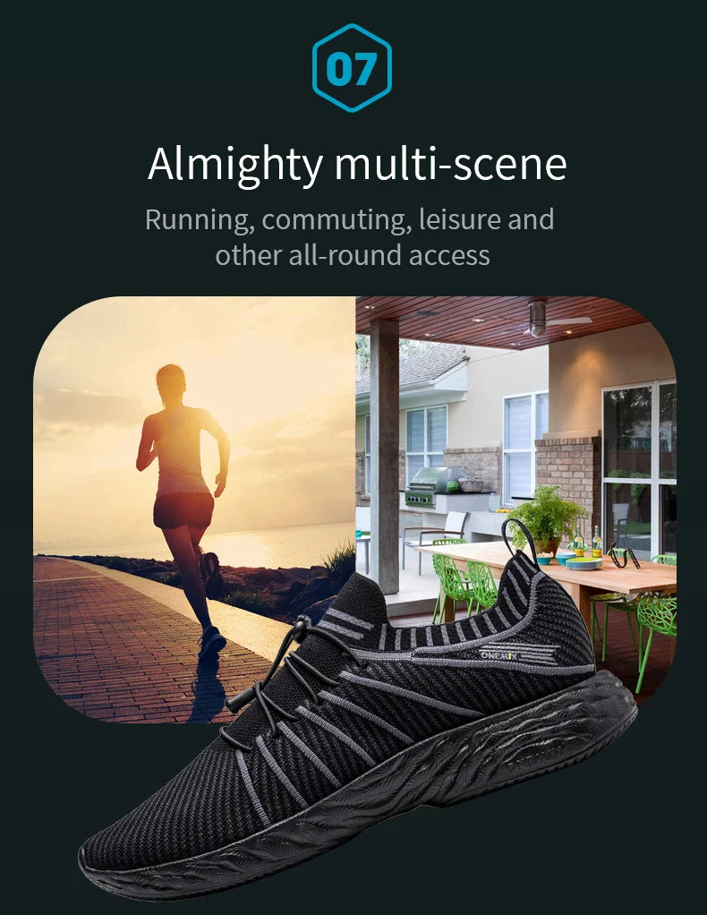ONEMIX 2026 Men's Running Shoes Non-slip Shock Absorption Sneaker Lightweight Tennis Shoe Waterproof Men's Breathable Casual Shoes