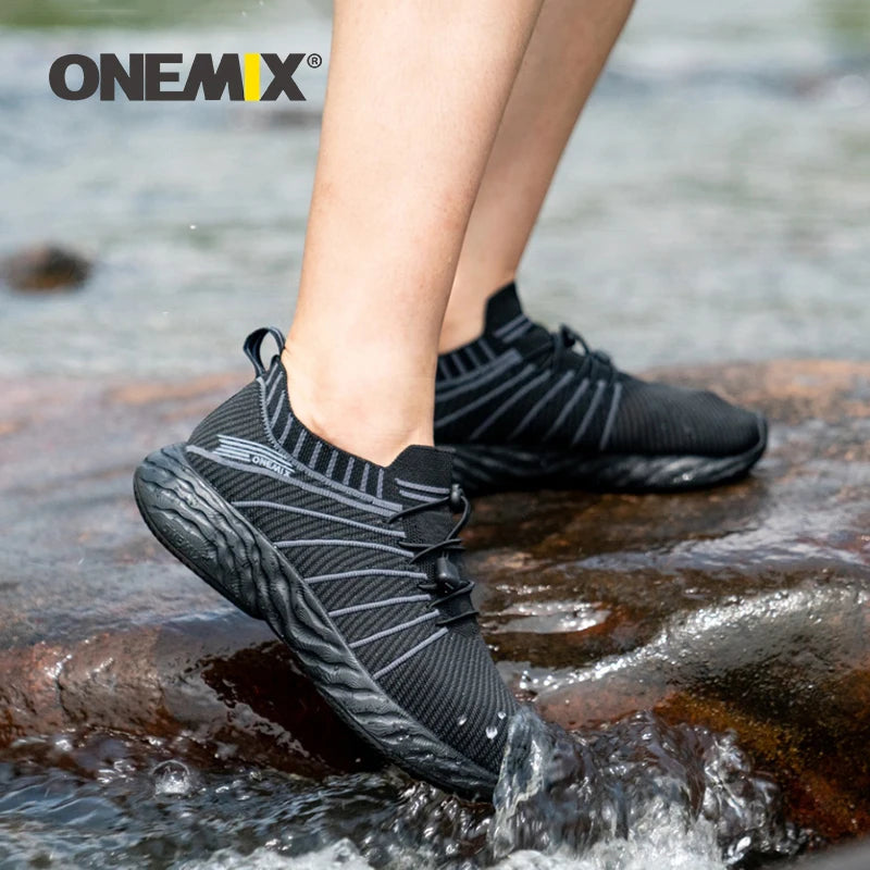 ONEMIX 2026 Men's Running Shoes Non-slip Shock Absorption Sneaker Lightweight Tennis Shoe Waterproof Men's Breathable Casual Shoes