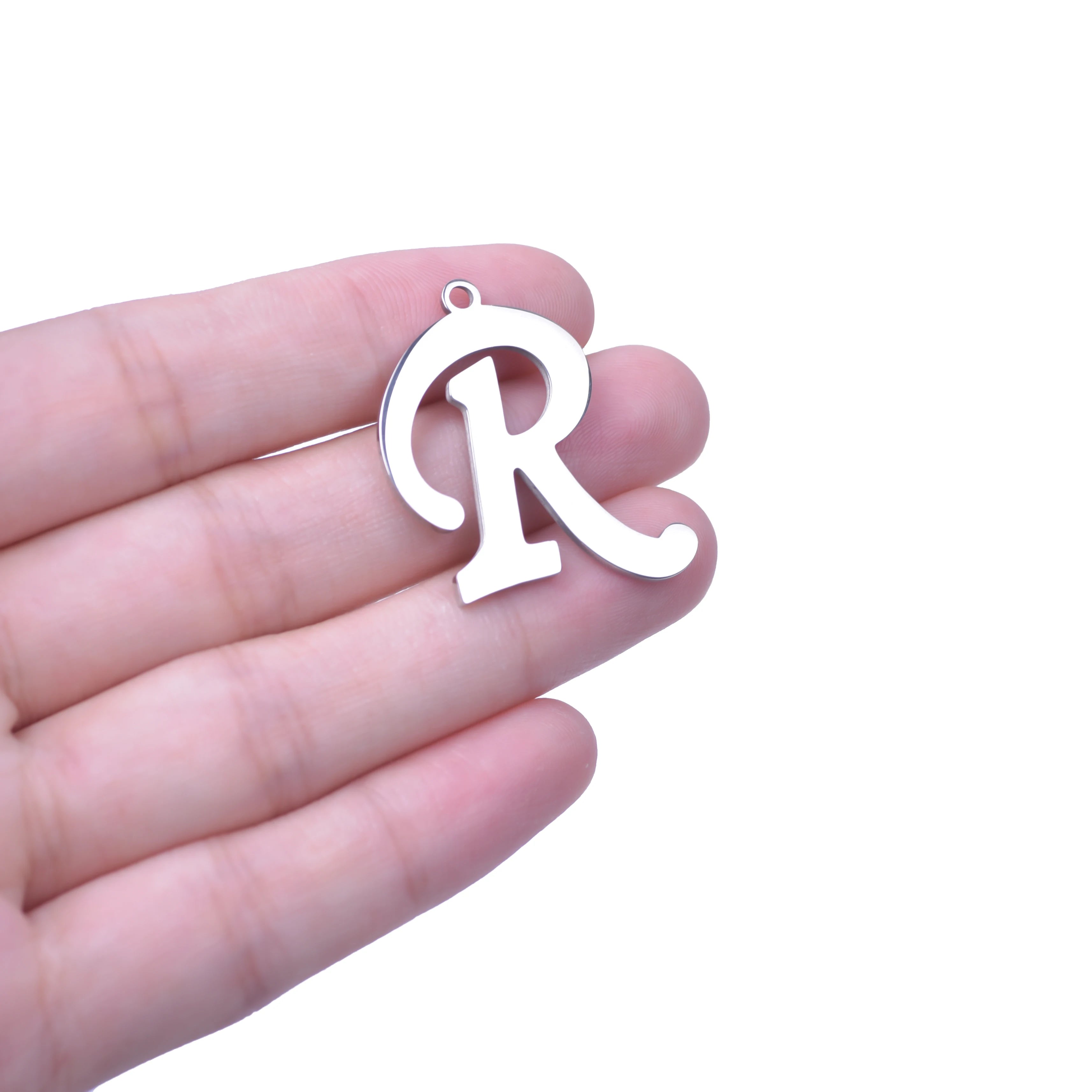 26 Letters Necklace Stainless Steel Initial Necklaces For Women Men Pendant Big Alphabet Chain On The Neck Choker Cadenas Hombre