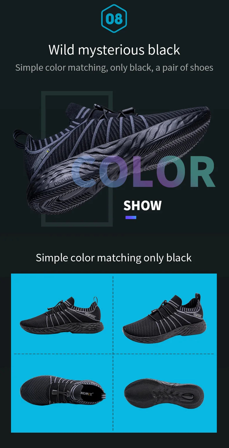 ONEMIX 2026 Men's Running Shoes Non-slip Shock Absorption Sneaker Lightweight Tennis Shoe Waterproof Men's Breathable Casual Shoes