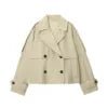 TAOP&ZA 2025 Autumn Fashion New Women's Casual Loose Double-breasted Decorative Versatile Lapel Short Jacket 0518240