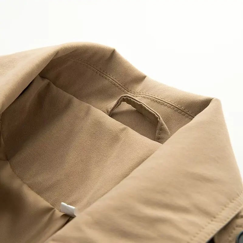 TAOP&ZA 2025 Autumn New Fashion All-match Solid Color Double-breasted Lapel Short Long-sleeved Jacket 3046259