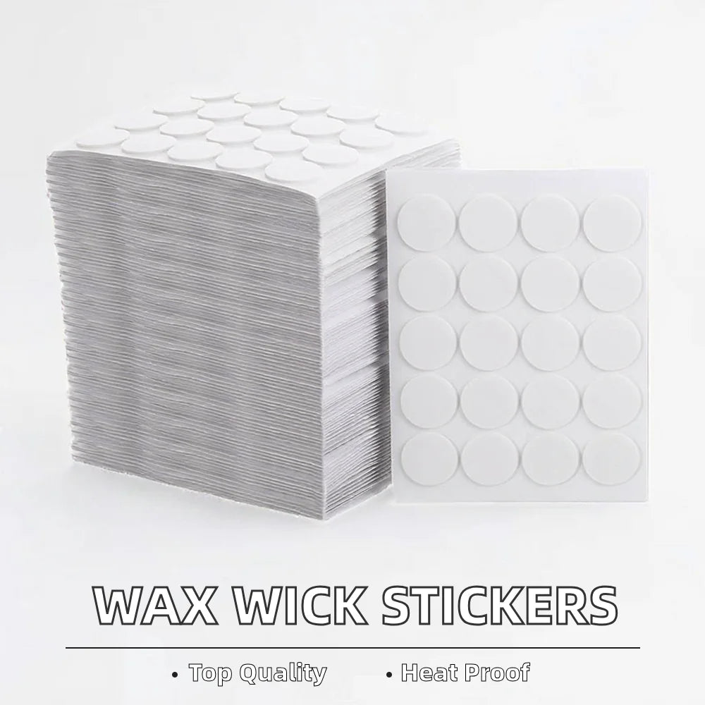 Scented Heat Resistance Double-Sided Round DIY Adhesive Wick Stickers Tab Steady Placement High Quality Hot Wax Candle Making