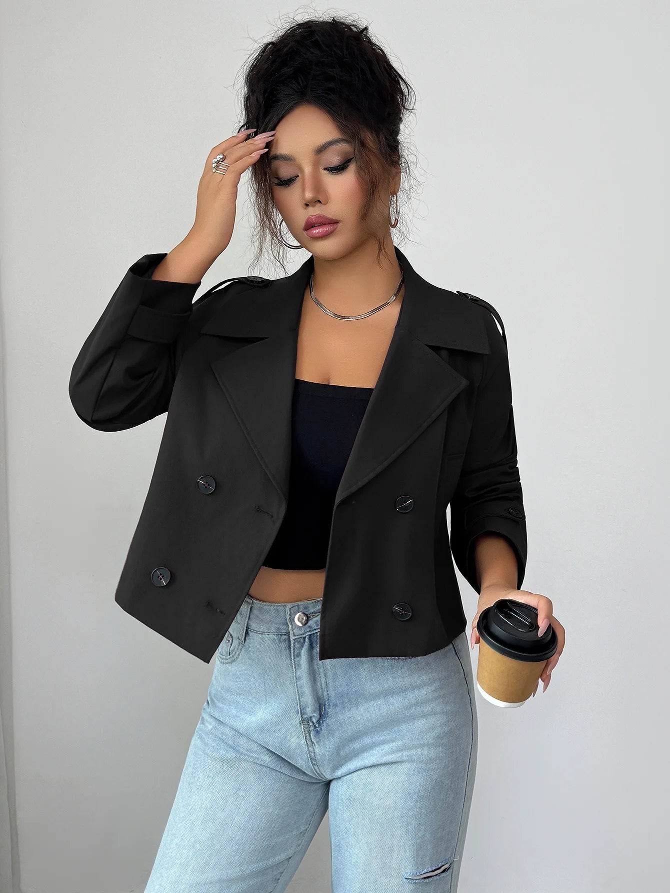 Autumn New Collection: Casual, Simple Long-sleeved Jacket, Vest Coat, Fashionable and Versatile Women's Clothing