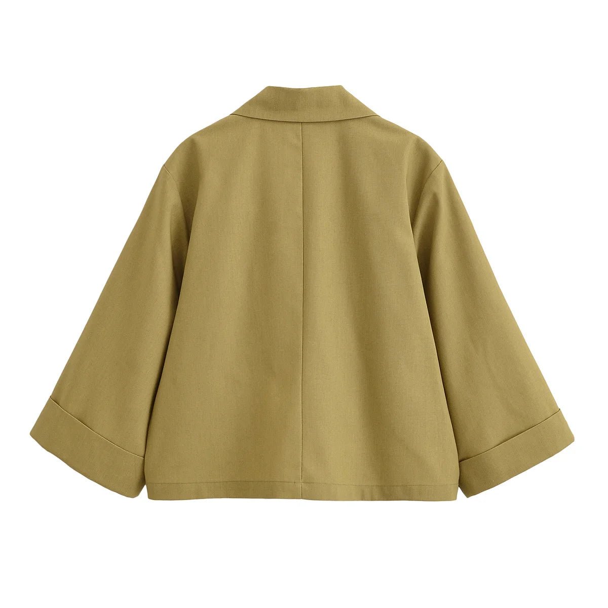 KAR&OT ZA Women's Clothing 2025 Summer New Casual Simple Short Double-breasted Suit Jacket 8141709