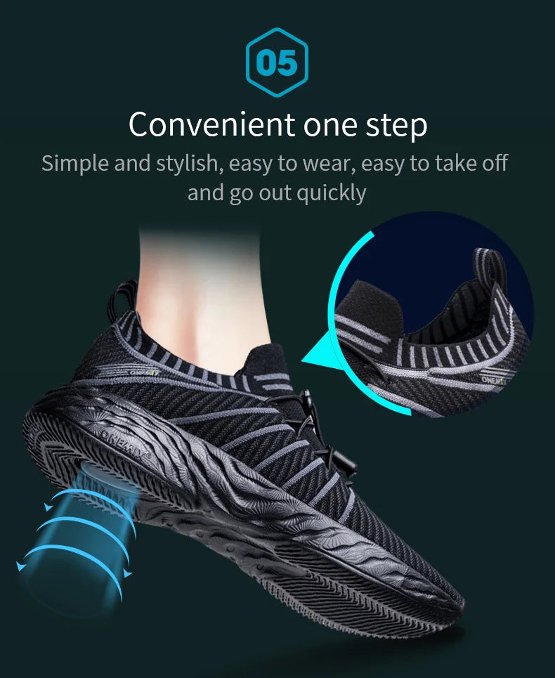 ONEMIX 2026 Men's Running Shoes Non-slip Shock Absorption Sneaker Lightweight Tennis Shoe Waterproof Men's Breathable Casual Shoes