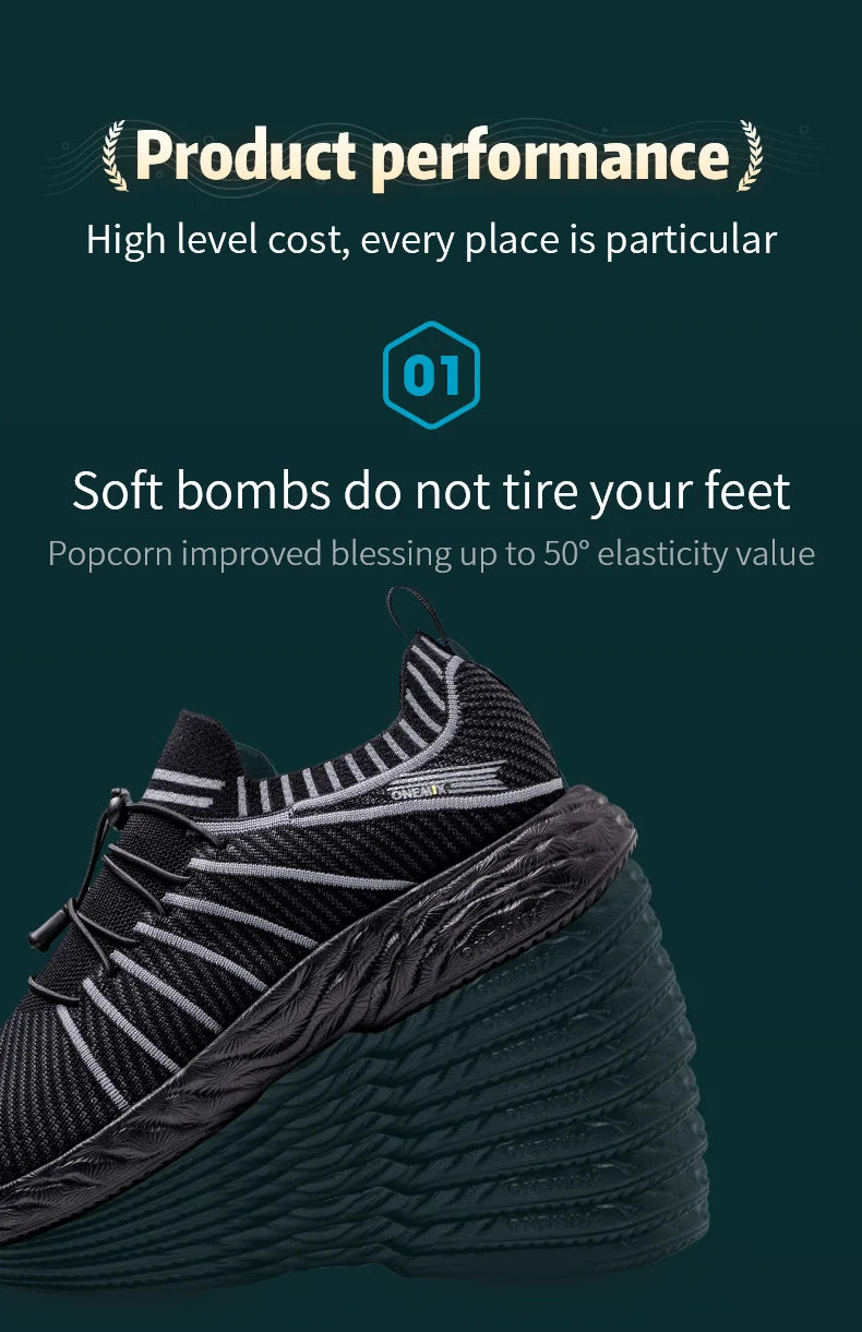 ONEMIX 2026 Men's Running Shoes Non-slip Shock Absorption Sneaker Lightweight Tennis Shoe Waterproof Men's Breathable Casual Shoes