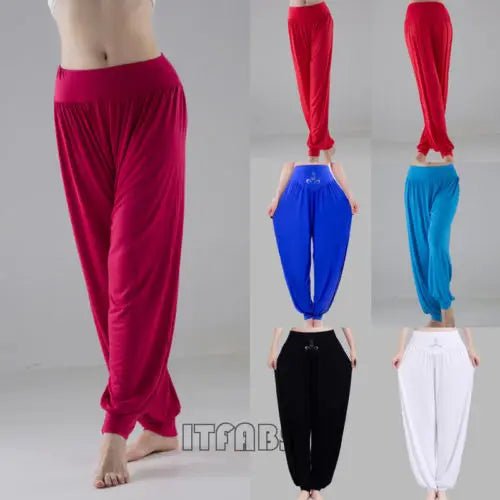 New Style Women High Waist Athletic Harem Pant Baggy Bloom Pants Lantern Stretch Lady Casual Comfy Pant Plus Size M L XL 2XL 3XL