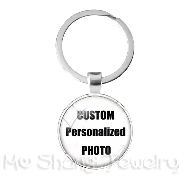 Personalized Custom Keychain Birthstone 26 Letters Photo Mum Dad Baby Children Grandpa Parents Pendant Keyholder Keyring Gift