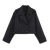 MYST&ZA Women's Clothing 2025 Autumn New Fashion Casual Versatile Double-breasted Short Windbreaker Jacket 3046259