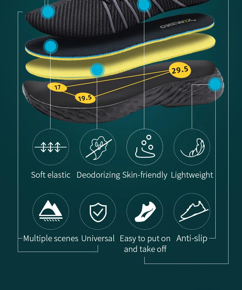 ONEMIX 2026 Men's Running Shoes Non-slip Shock Absorption Sneaker Lightweight Tennis Shoe Waterproof Men's Breathable Casual Shoes