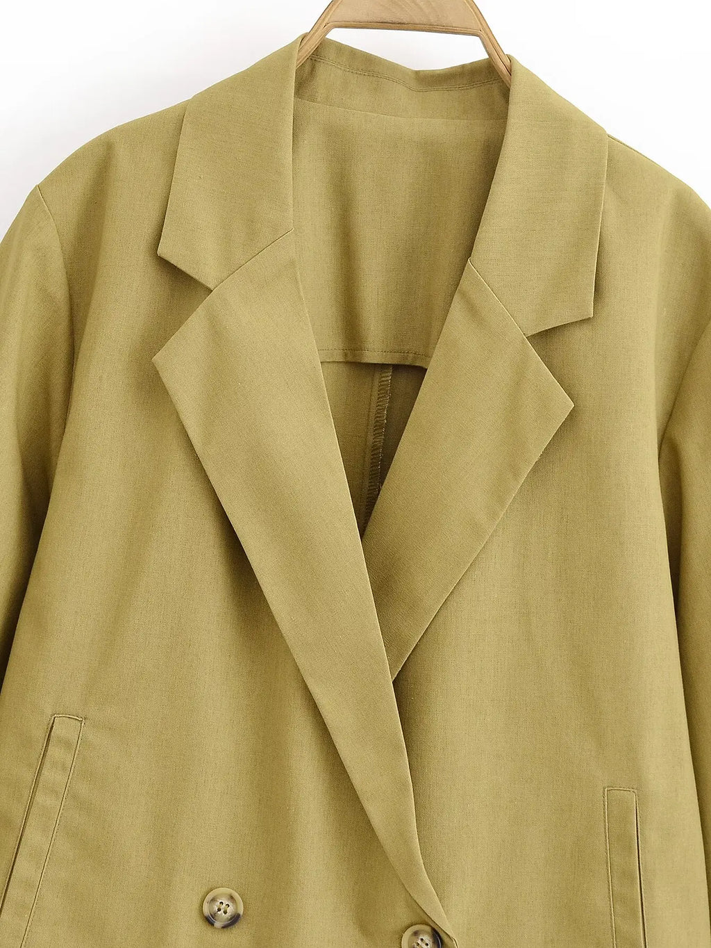 KAR&OT ZA Women's Clothing 2025 Summer New Casual Simple Short Double-breasted Suit Jacket 8141709