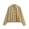 TAOP&ZA 2026 Women's Spring Commuter Fashion Loose Casual Style Balloon Style Lapel Long Sleeve Coat 8372200