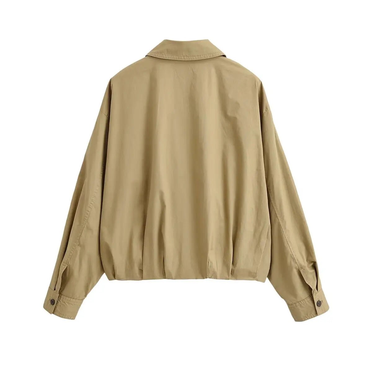 TAOP&ZA 2026 Women's Spring Commuter Fashion Loose Casual Style Balloon Style Lapel Long Sleeve Coat 8372200