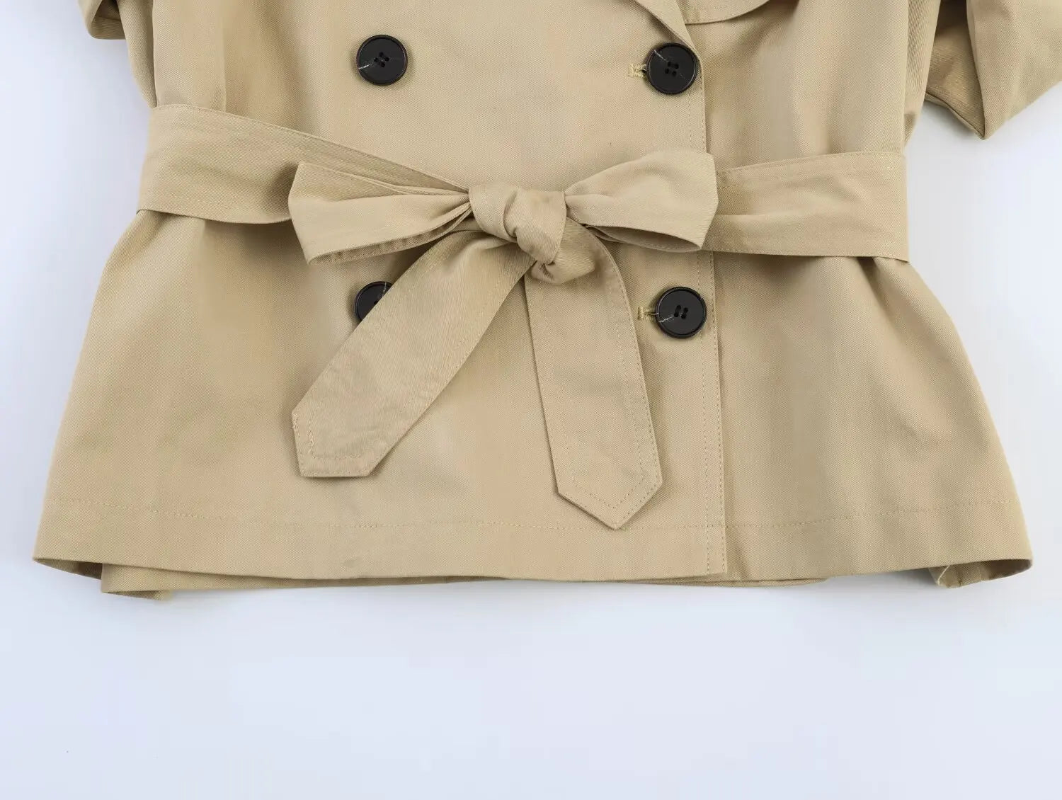 SHENZHU European and American Style 2026 Summer Women's Casual Long-sleeved Collared Padded Shoulder Coat with Belt 6318233