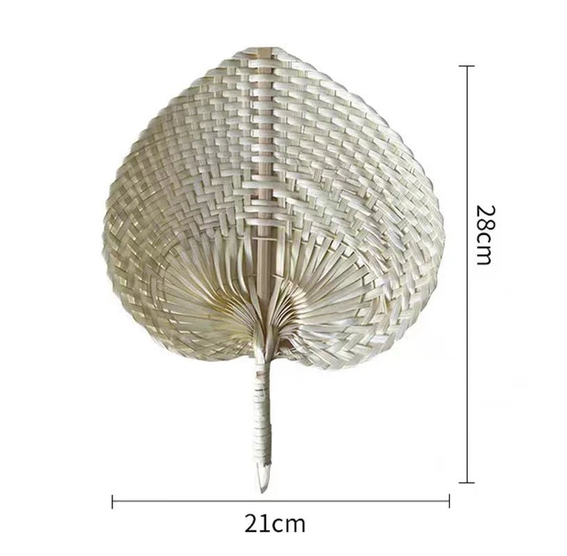 Éventail Bambou Tressé À La Main – Style Bohème | Plage, Mariage & Déco | 30x39cm