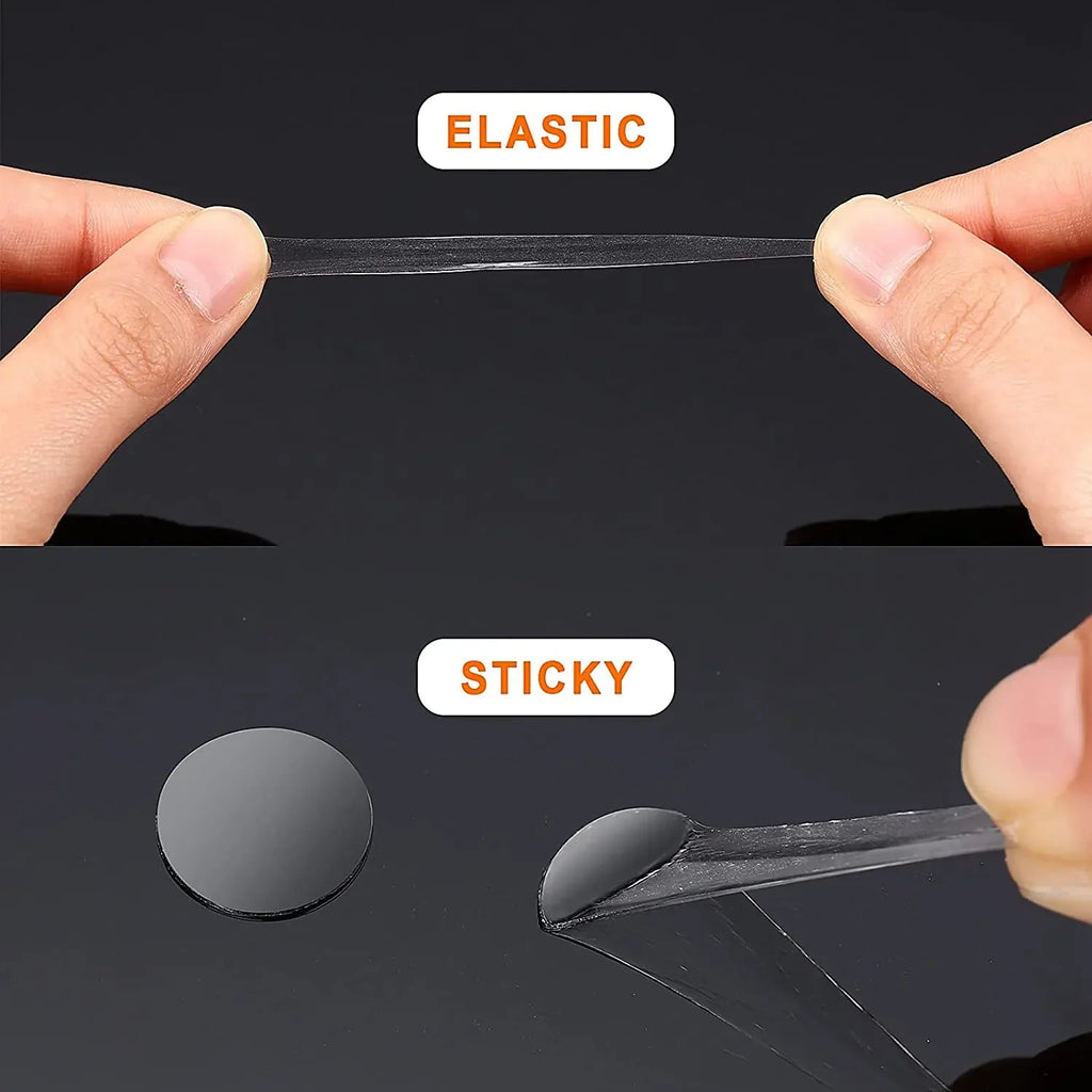 100pcs 1/0.5cm Adhesive Double Sided Tape Stickers Removable Round Sticky Tack No Trace Small Stickers for Festival Decoration