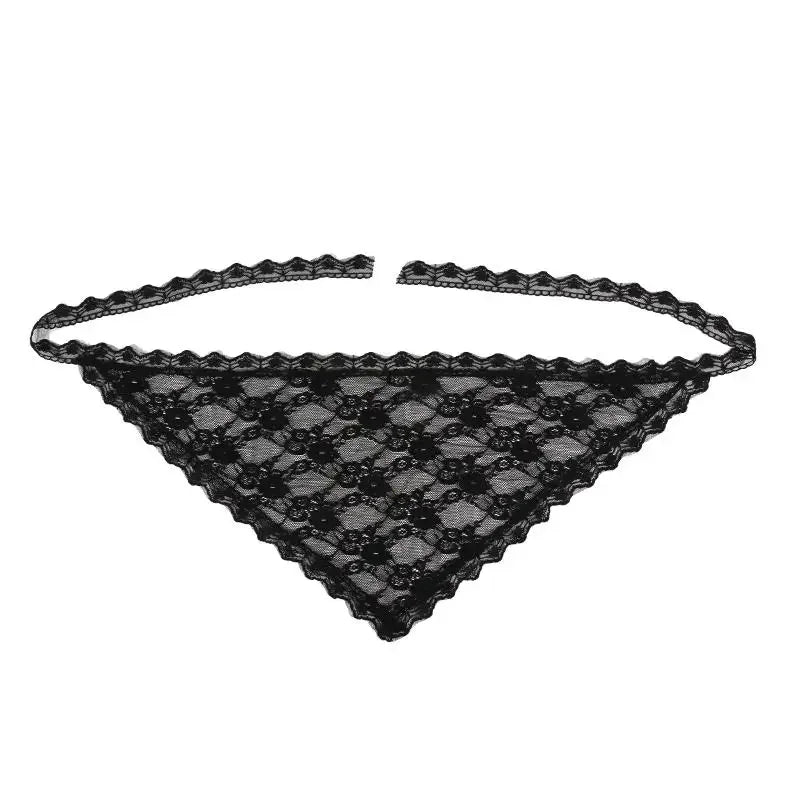 Triangle Short Skirt Half Skirt Butt Curtain Skirt Lace Trim Small Apron Knitting Lace Stacked Ins Korean Headscarf Accessories