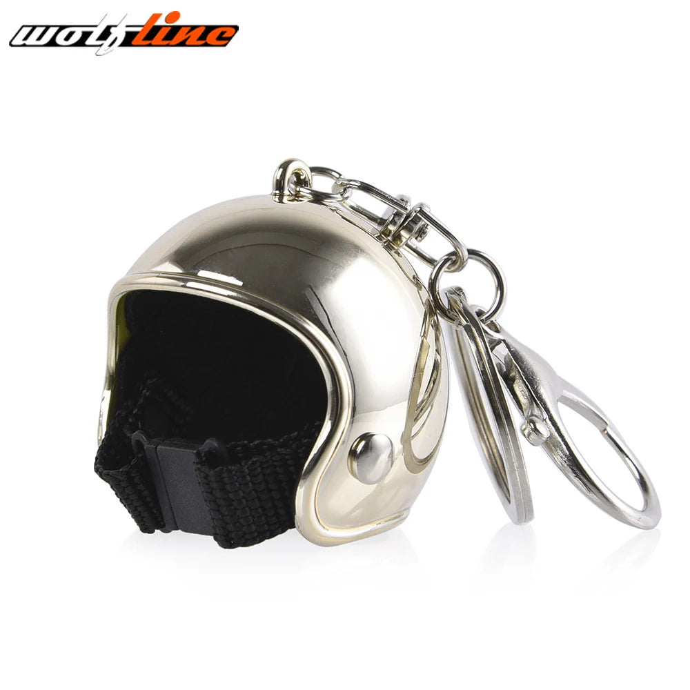 WOLFLINE Motorcycle Key Chain Helmet Keyring Motorbike Universal Accessories For Kawasaki Yamaha BMW Honda Benelli Harley Ducati
