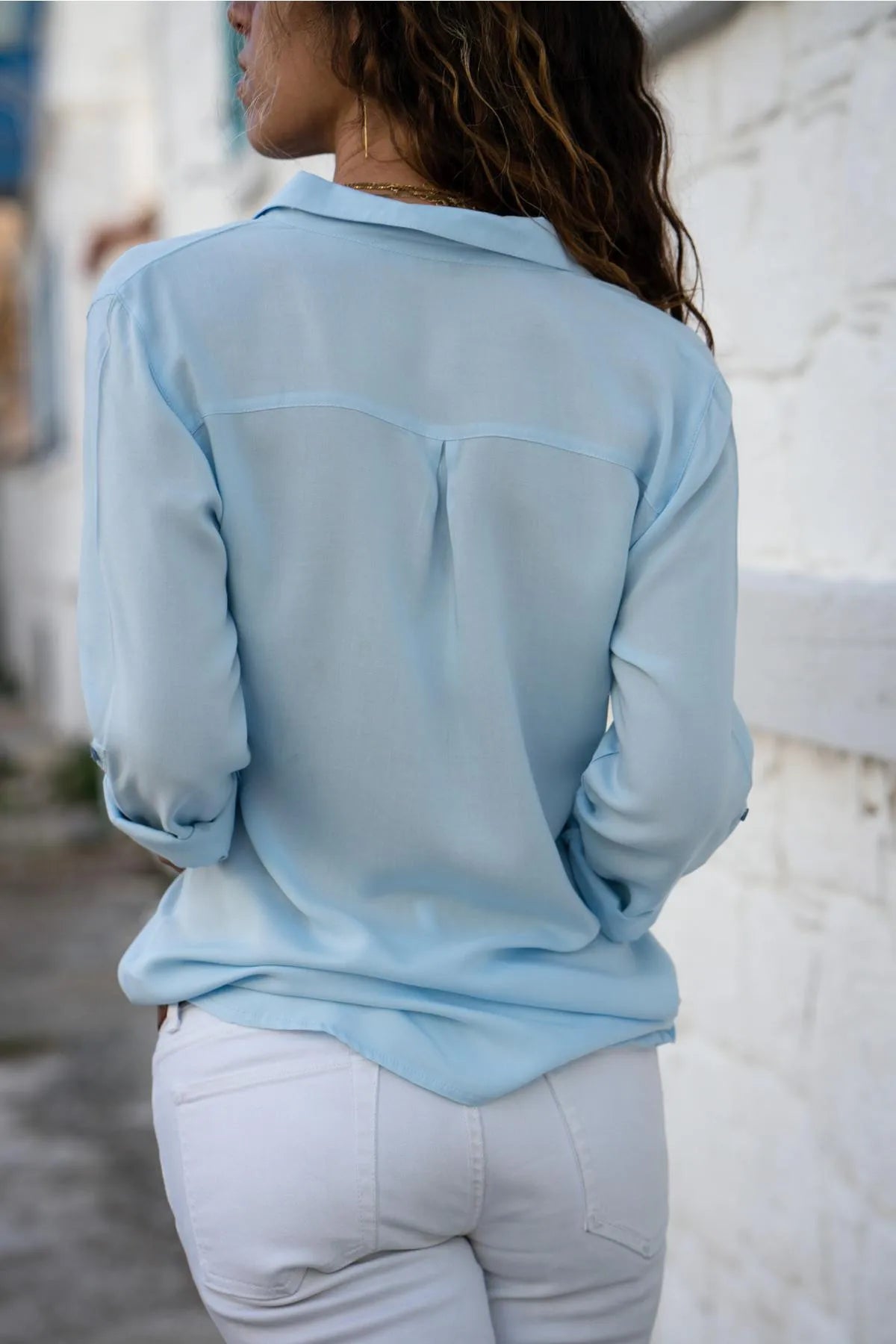 Oversized S-8XL Loose Chiffon Blouse Shirts Summer Women Turn-Down Collar Long Sleeve Solid Color OL Button Blouse Tops ARJ-196Y