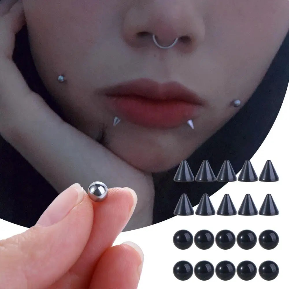 Set 10 Faux Piercings Autocollants – Nez, Lèvres, Sourcils | Bijou Corps Sans Percement