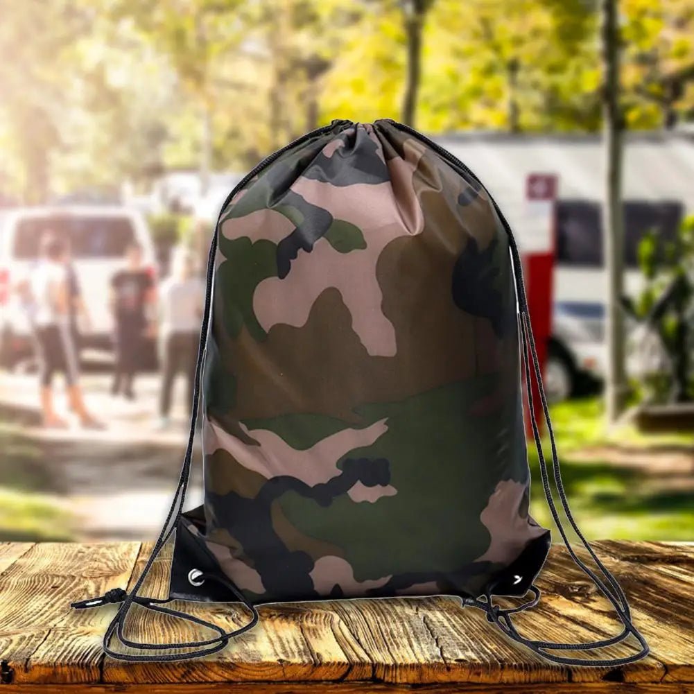 Sac à Dos Camouflage Léger à Cordon – Gym, Voyage, Camping & Randonnée | 43x34cm