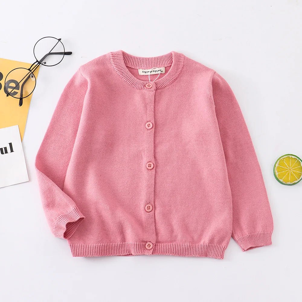 1-9Years Solid Color Baby Cardigan Boy Girl Newborn 9 to 12 18 Months Cotton Unisex Kids Knitted Cardigans Coat Children Clothes