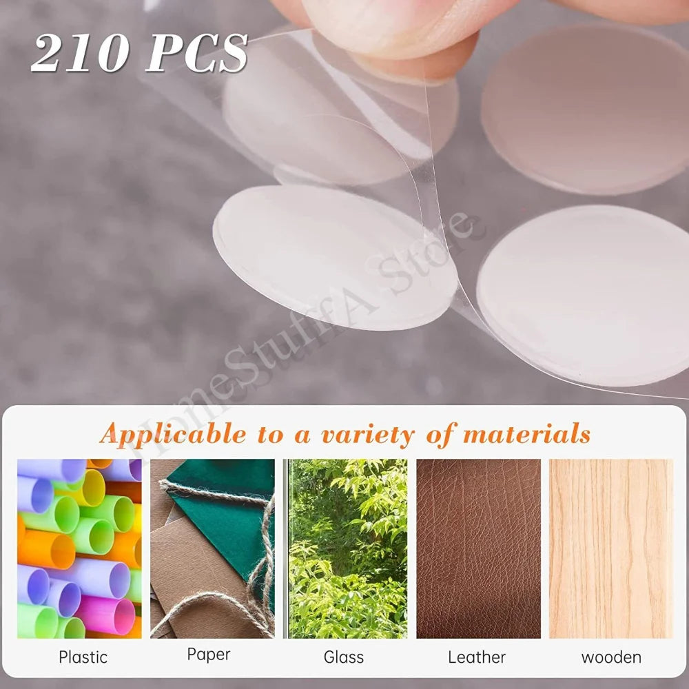 50 dot 1/1.5/2cm Adhesive Double Sided Tape Stickers Removable Round Sticky Tack No Trace Small Stickers for Festival Decoration