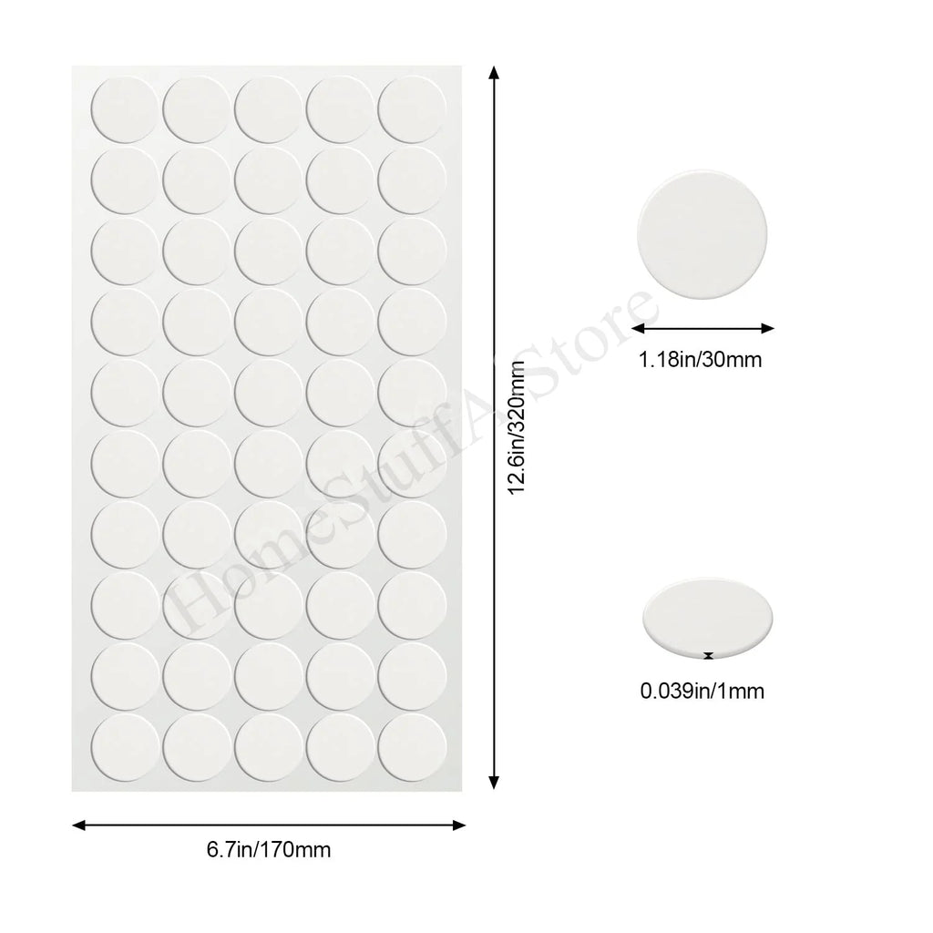 50 dot 1/1.5/2cm Adhesive Double Sided Tape Stickers Removable Round Sticky Tack No Trace Small Stickers for Festival Decoration