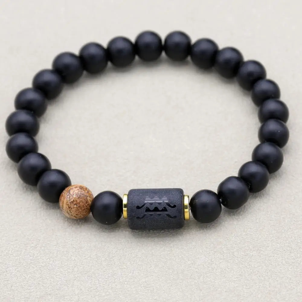 12 Constellation Bracelet Homme Zodiac Bangles Men Cancer Virgo Leo Libra Bracelet for Women Men Gift