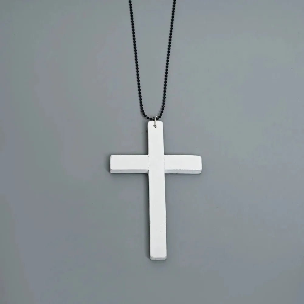 Collier Pendentif Croix en Bois Gothique & Punk – Style Y2K Vintage | Femme & Homme