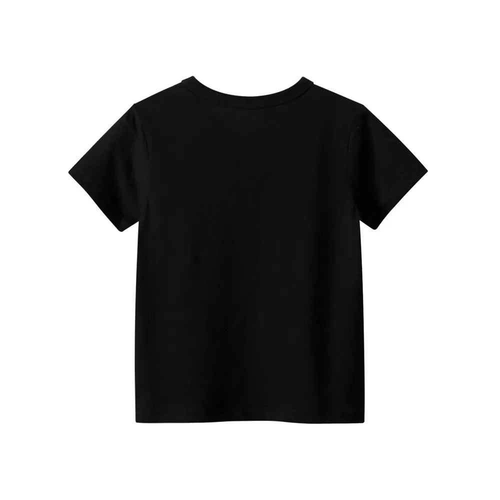 2025 Children Cartoon T-Shirts Cute Clothes for Boy 100% Cotton Bear Dinosaur Kids Girls Short Sleeve Casual Sport Top Tees