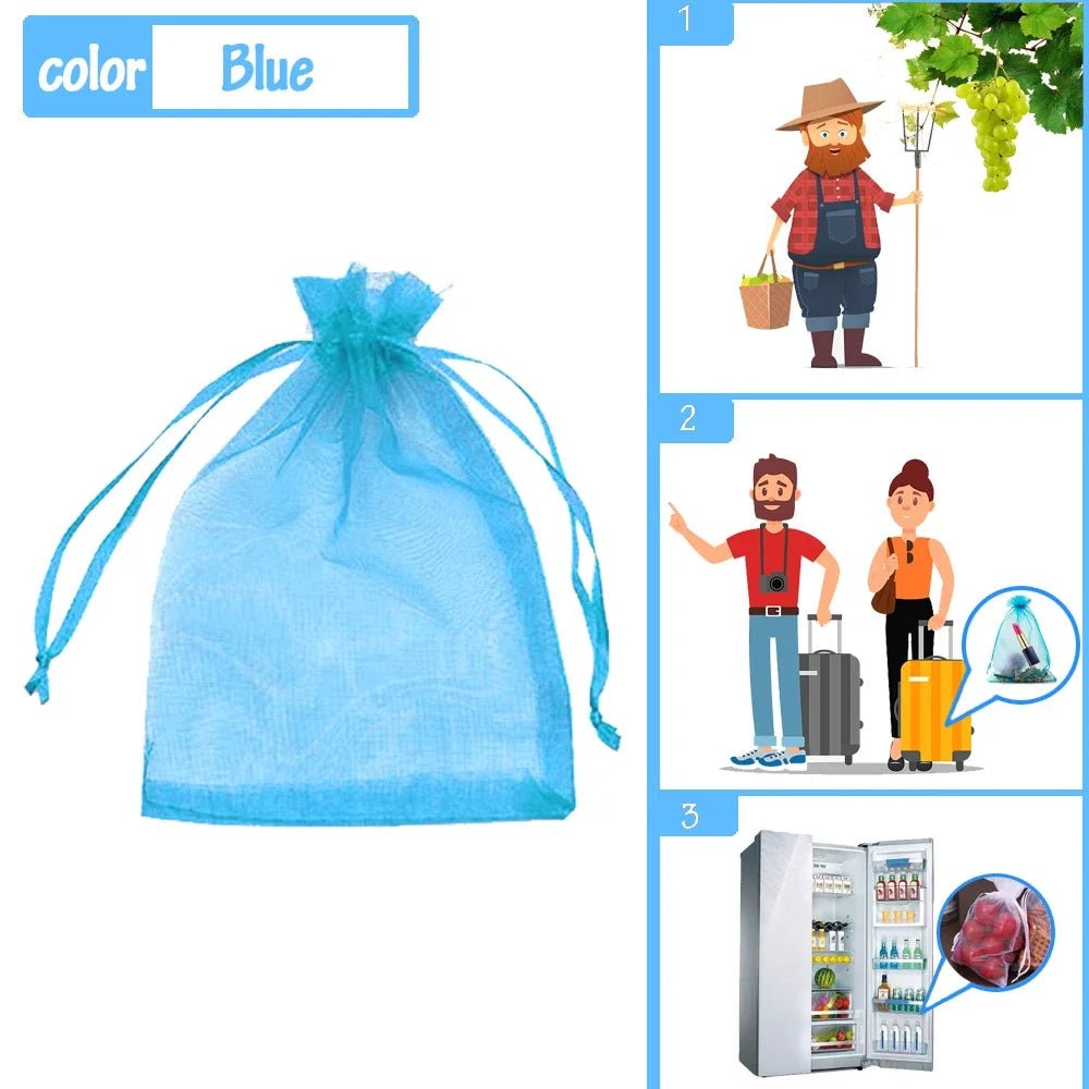 10-100pcs Plant Protection Bags Fruit Grow Bags Netting Mesh for Vegetable Strawberry Grapes Pest Control Anti-Bird Garden Tools