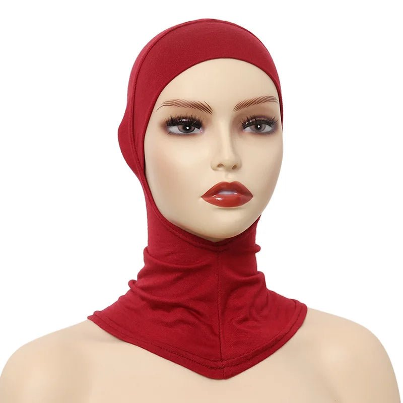Turban Caps for Women Muslim Underscarf Modal Hijab Inner Caps Stretchy Full Cover Shawl Cap Full Neck Coverage