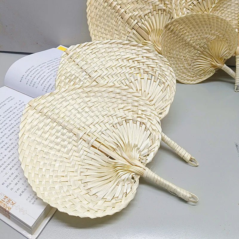 Éventail Bambou Tressé À La Main – Style Bohème | Plage, Mariage & Déco | 30x39cm