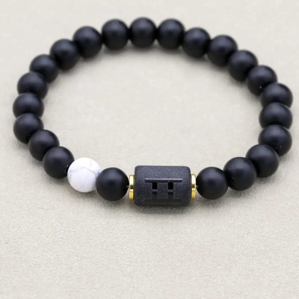 12 Constellation Bracelet Homme Zodiac Bangles Men Cancer Virgo Leo Libra Bracelet for Women Men Gift