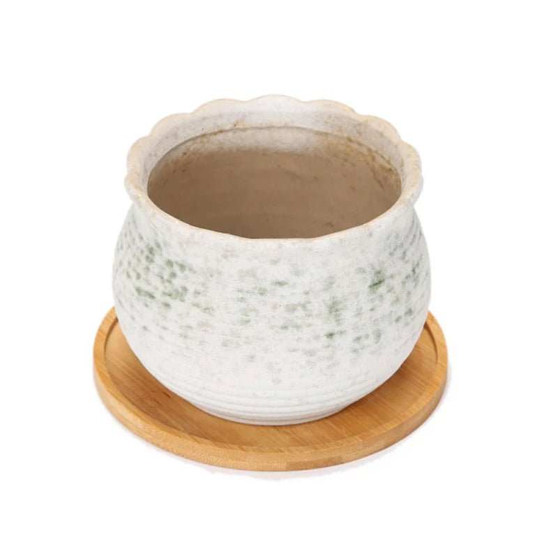 1Pc 6-12cm Bamboo Tray Bonsai Holder Round Plant Stand for Succulent Pot Wood Flower Pot Holder Garden Tools