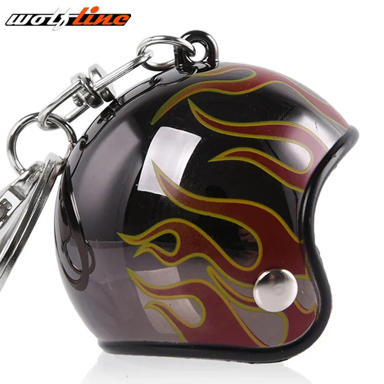 WOLFLINE Motorcycle Key Chain Helmet Keyring Motorbike Universal Accessories For Kawasaki Yamaha BMW Honda Benelli Harley Ducati