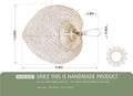 Éventail Bambou Tressé À La Main – Style Bohème | Plage, Mariage & Déco | 30x39cm