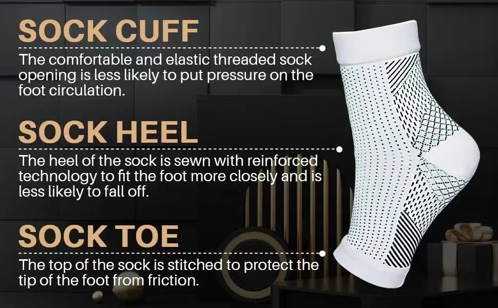 1 pair Neuropathy socks, Ankle brace Socks and Tendonitis compression socks For Pain Relief, Ankle compression sleeve for swelling