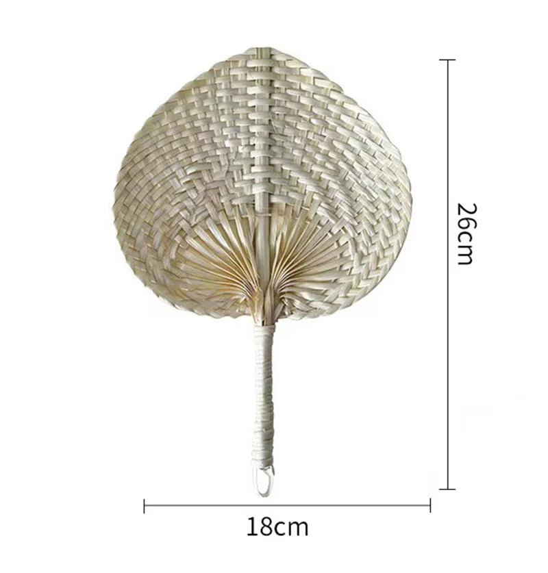 Éventail Bambou Tressé À La Main – Style Bohème | Plage, Mariage & Déco | 30x39cm