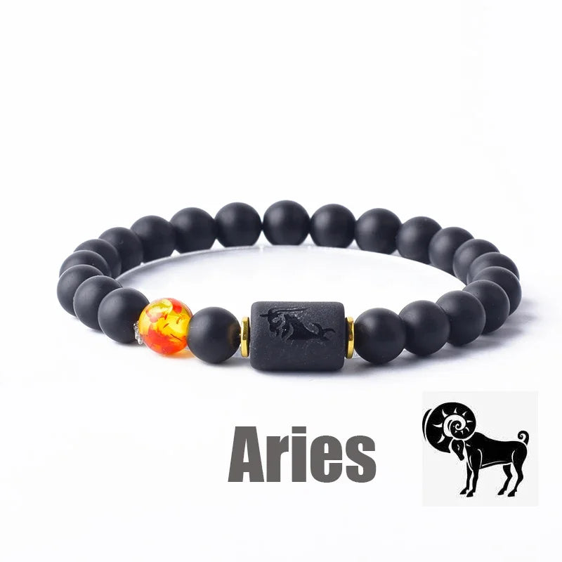 12 Constellation Bracelet Homme Zodiac Bangles Men Cancer Virgo Leo Libra Bracelet for Women Men Gift