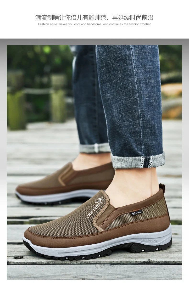 Mocassins en maille respirante pour hommes, chaussures décontractées de marque, baskets confortables antidérapantes, résistantes à l'usure, chaussures de conduite rétro pour hommes